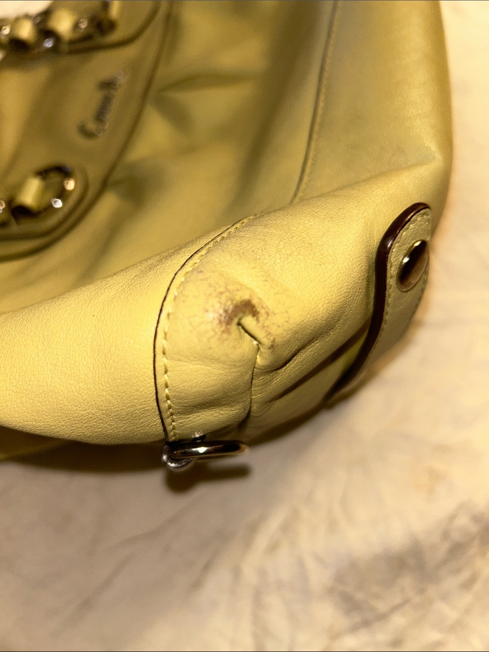 Coach lime green Leather Shoulder Bag with Top Handles - Picture 14 of 16